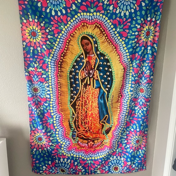 Mother Mary Multi Color Tapestry - Picture 2 of 2